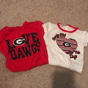 2 UGA onesies. 3-6 months